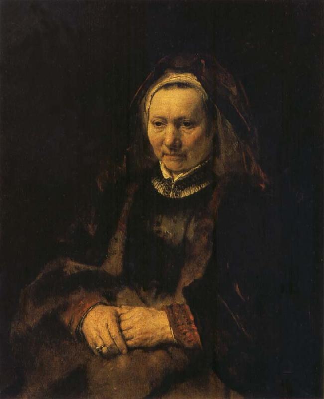 REMBRANDT Harmenszoon van Rijn Portrait of an Old Woman oil painting picture